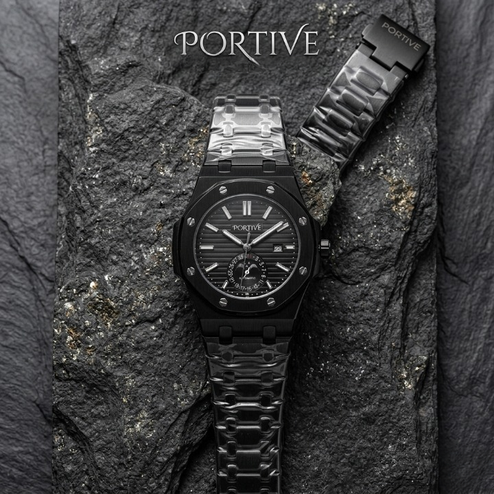 Portive Mens Watch Stylish Chronograph Design With Comfortable Strap Non Waterproof Without Box | Black